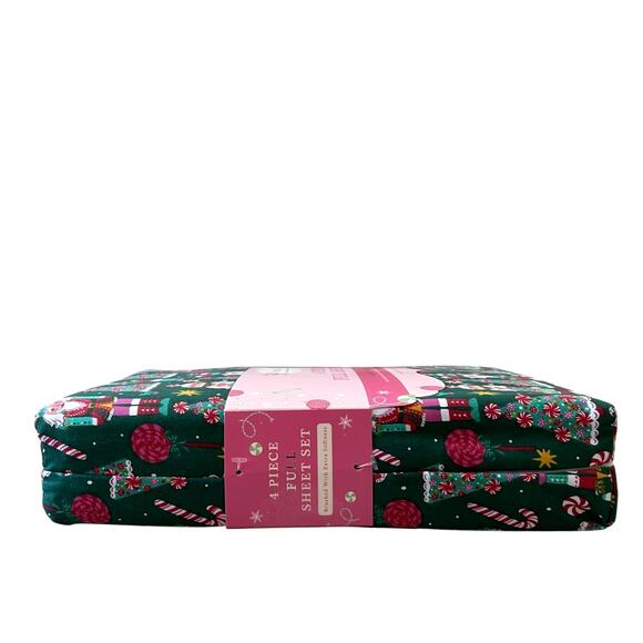 Envogue FULL Sheet Set Nutcracker Ballet Candy 4pc Christmas Bedding NEW - Picture 4 of 13